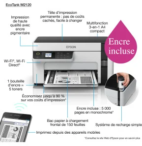 Epson EcoTank L3210 Imprimante multifonction à réservoirs...