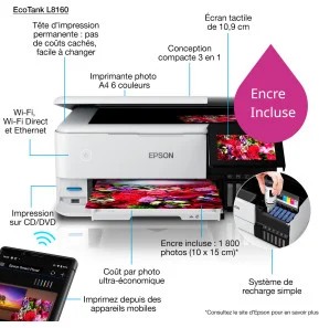 Epson EcoTank M3170 Imprimante multifonction monochrome à...
