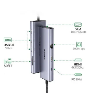 HUB USB 3.0 Ugreen 4 en 1 (50985)